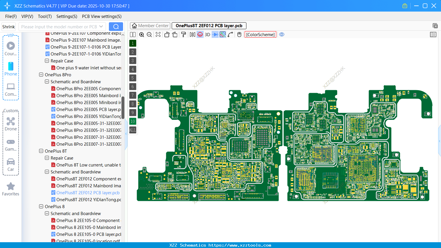 OnePlus8T 2EF012 PCB Layer